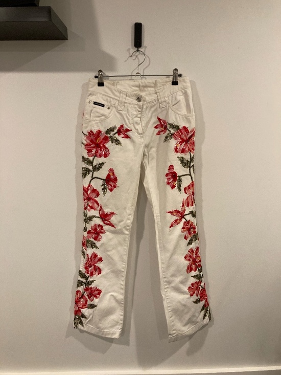 Dolce & Gabbana Pants - Dolce & Gobbana "girly" line embellished jeans